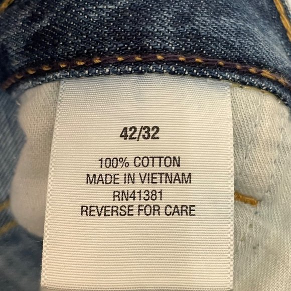 Ralph Lauren Polo Jeans Company Mens 42 Straight Leg Jeans Distressed Cotton - Picture 11 of 14